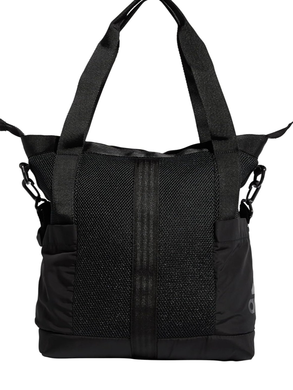 Black Adidas Women's Tote Bag with Mesh Front